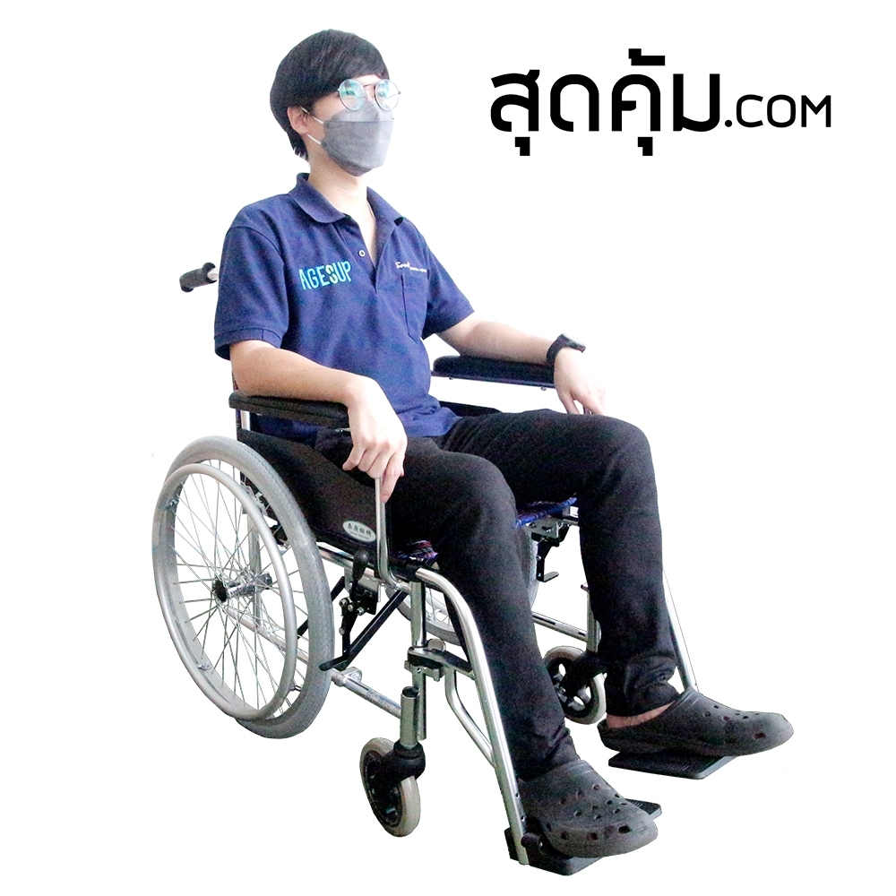รถเข็นผู้สูงอายุ อลูมิเนียมอัลลอย พับได้ ล้อใหญ่ 22 นิ้ว รุ่น SY-10B